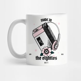 Made in the 80s Retro music design Mug